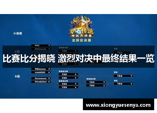 比赛比分揭晓 激烈对决中最终结果一览